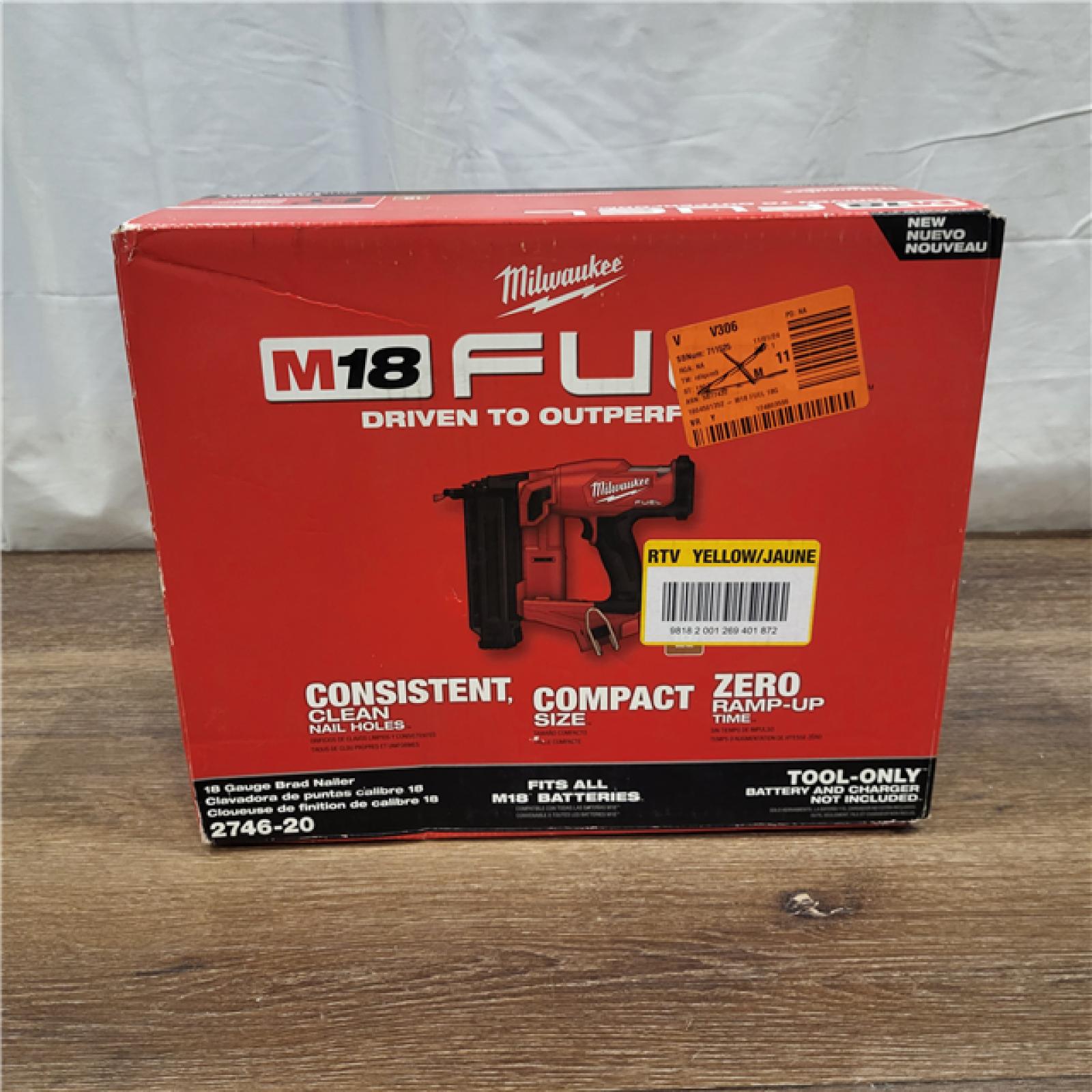 AS-IS Milwaukee M18 FUEL 18 Gauge Brad Nailer