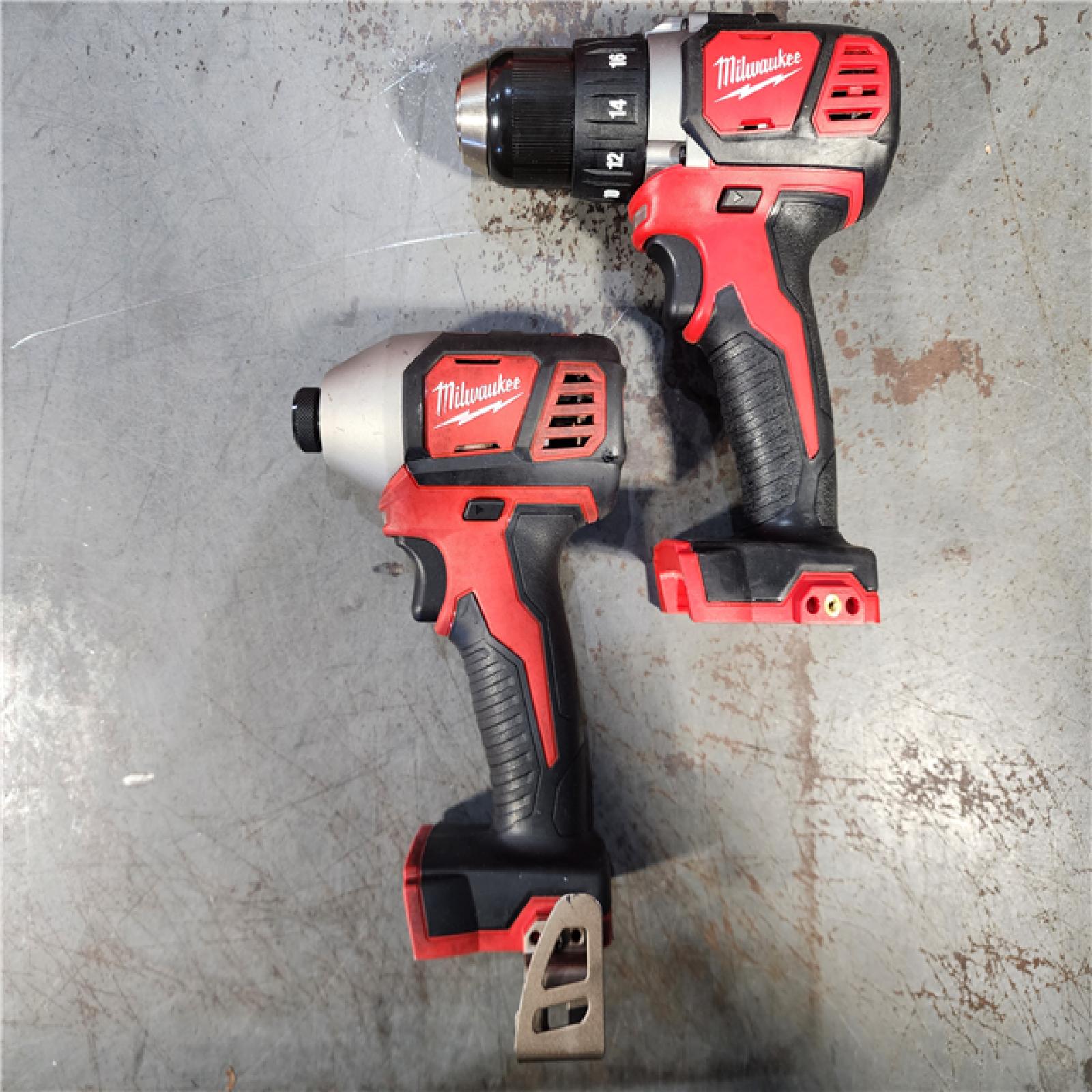 HOUSTON LOCATION - AS-IS Milwaukee M18 18V Cordless Brushed 2 Tool Drill/Driver and Impact Driver Kit