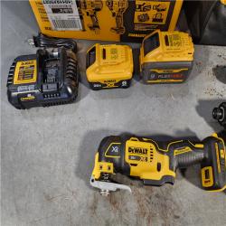 HOUSTON LOCATION - AS-IS (APPEARS LIKE NEW) DEWALT 20-Volt Lithium-Ion Cordless 3-Tool Combo Kit with FLEXVOLT 9 Ah and 20V 6 Ah Batteries and Charger