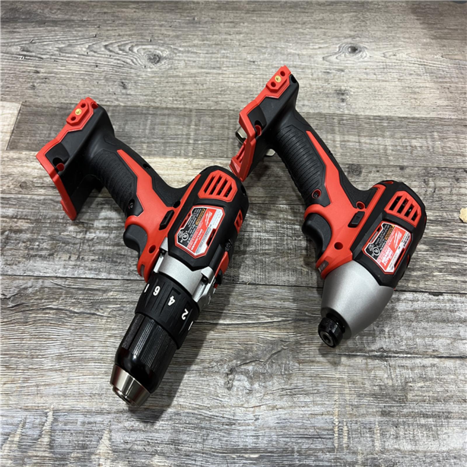 AS-IS Milwaukee M18 18V Cordless Brushed 2 Tool Drill/Driver and Impact Driver Kit