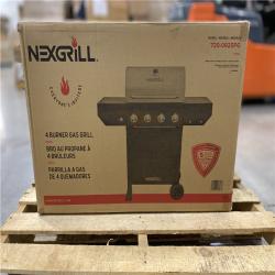 DALLAS LOCATION - Nexgrill 4-Burner Propane Gas Grill in Black with Stainless Steel Main Lid