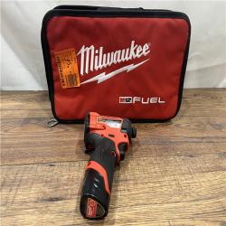 AS IS Milwaukee M12 FUEL 12 V 1/4 in. Cordless Brushless Impact Driver (Tool KIT battery & charge)