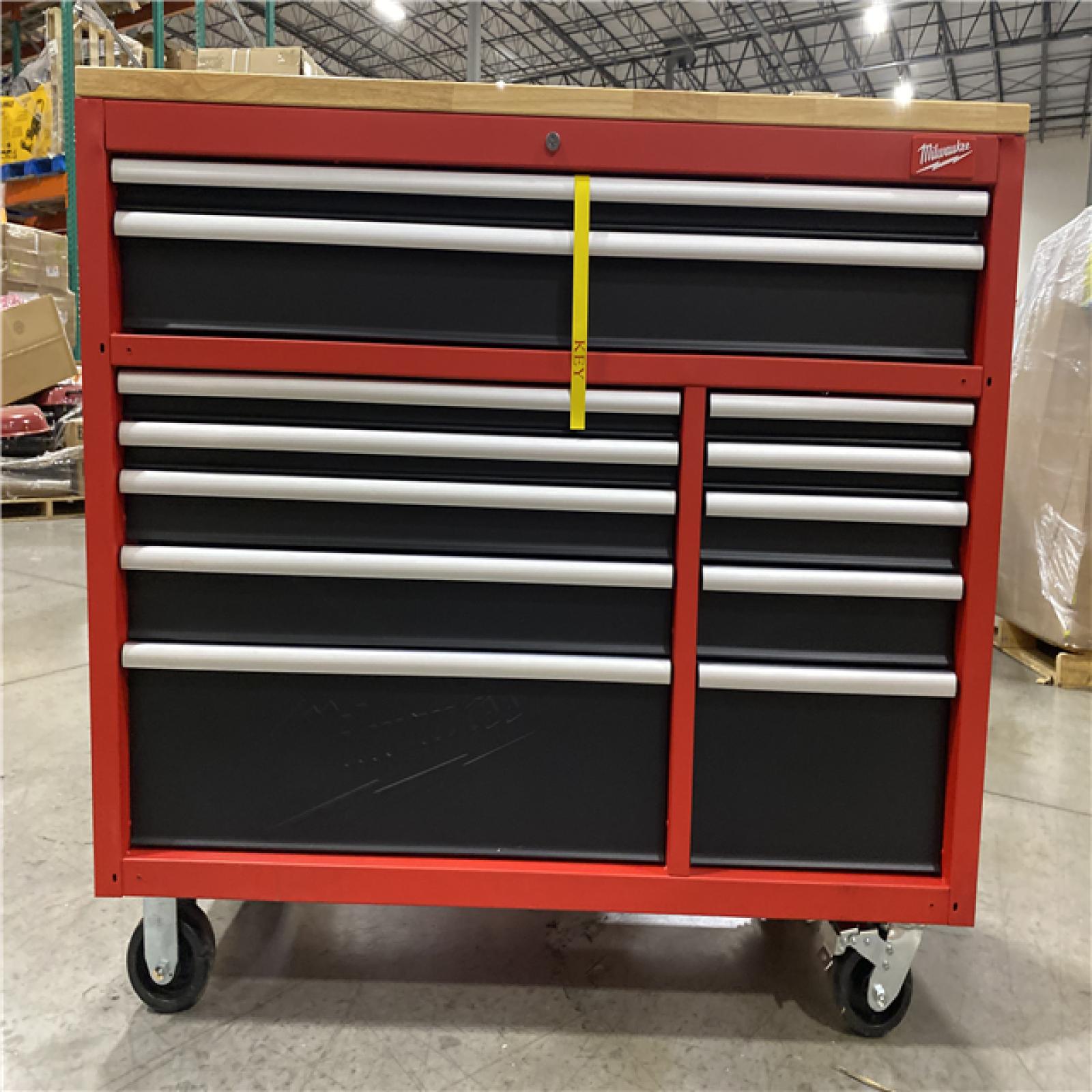 DALLAS LOCATION -  Milwaukee Tool Storage 52 in. W Heavy Duty Red Mobile Workbench Cabinet