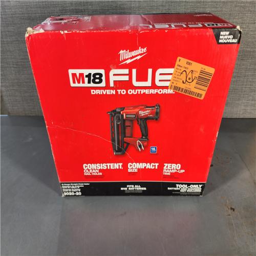 HOUSTON LOCATION - AS-IS Milwaukee Tool Cordless Finish Nail Gun 18 V 3020-20 (TOOL ONLY)