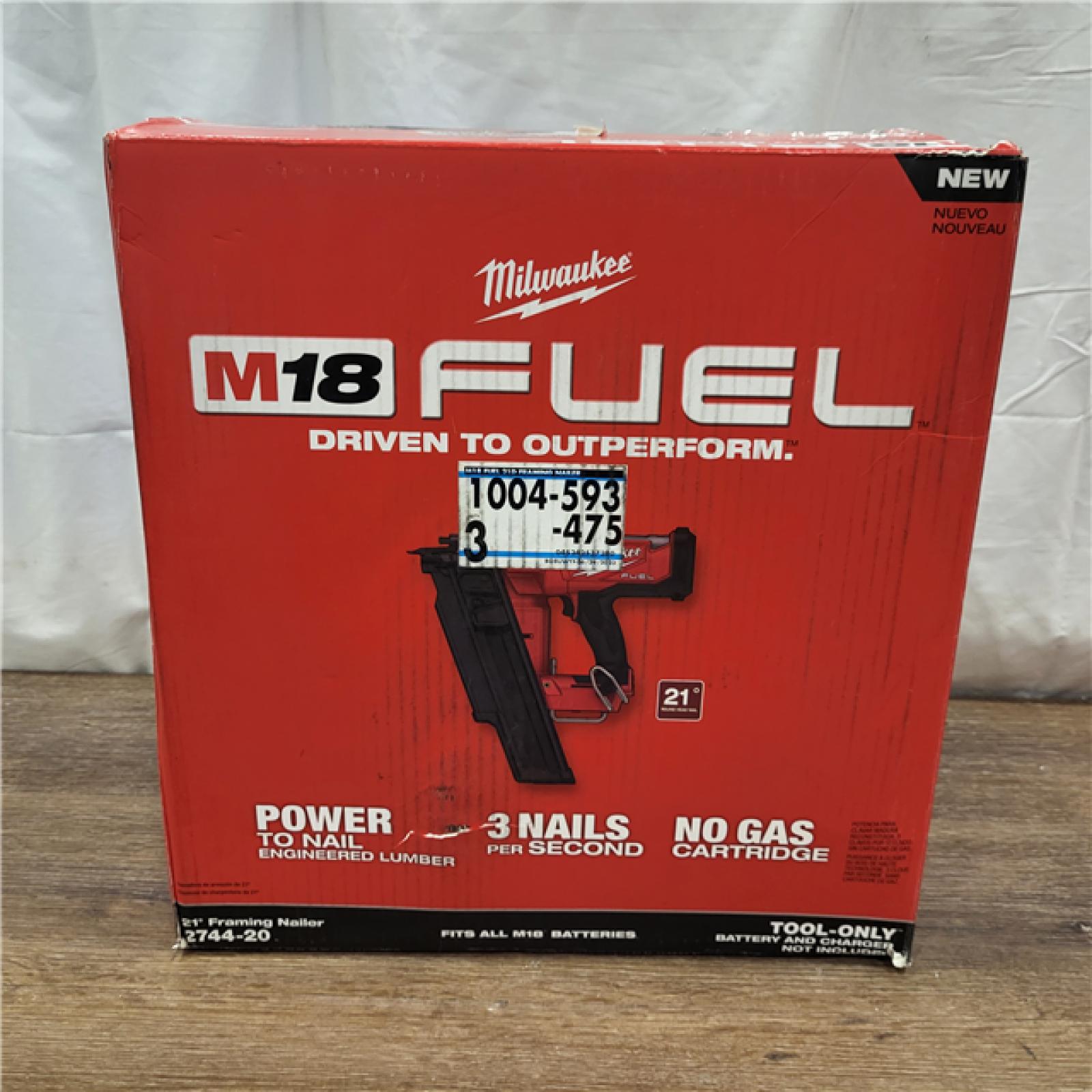 AS-IS Milwaukee 2744-20 M18 FUEL 21-Degree Cordless Framing Nailer (Tool Only)