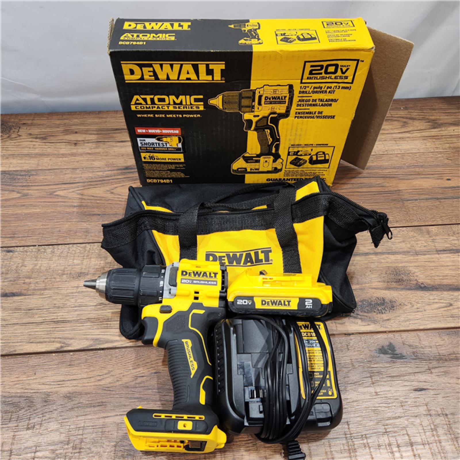 AS-IS DeWalt ATOMIC COMPACT SERIESâ„¢ 20V MAX* Brushless Cordless 1/2 in. Drill/Driver