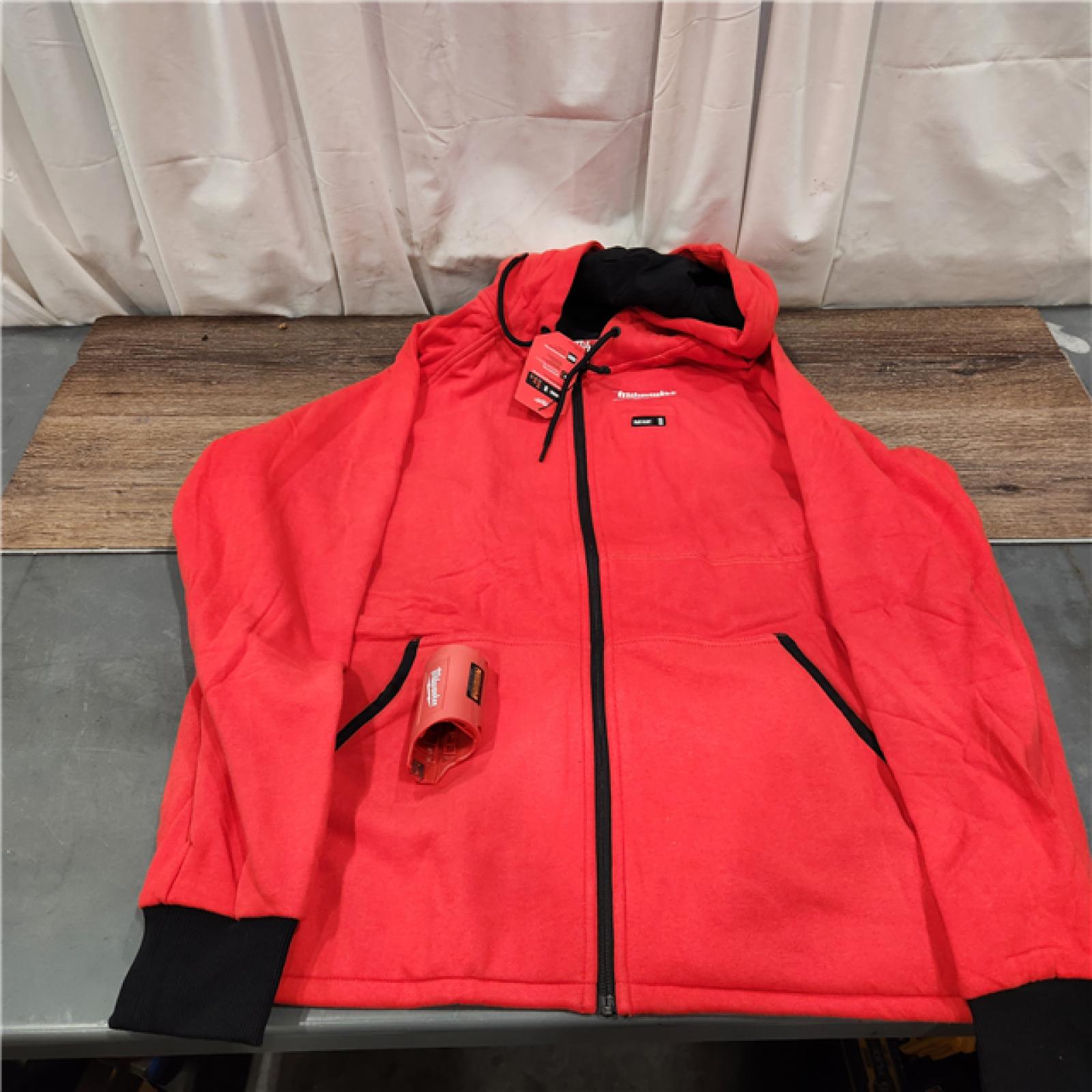 AS IS Milwaukee 306R-20XL M12 Lithium-Ion Red Heated Jacket Hoodie (X-Large) - Hoodie Only