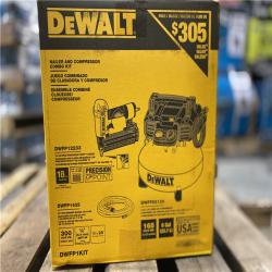 NEW! - DEWALT 6 Gal. 18-Gauge Brad Nailer and Heavy-Duty Pancake Electric Air Compressor Combo Kit