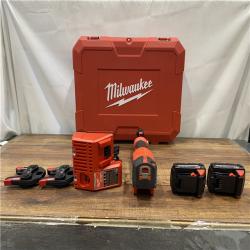 AS IS M18 18V Lithium-Ion Cordless Short Throw Press Tool Kit with 3 PEX Crimp Jaws (2) 2.0 Ah Batteries and Charger