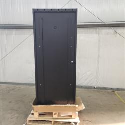 Houston Location - AS-IS Husky Welded Steel Floor Cabinet in Black and Gray (36in. W x 72in. H x 18in. D)