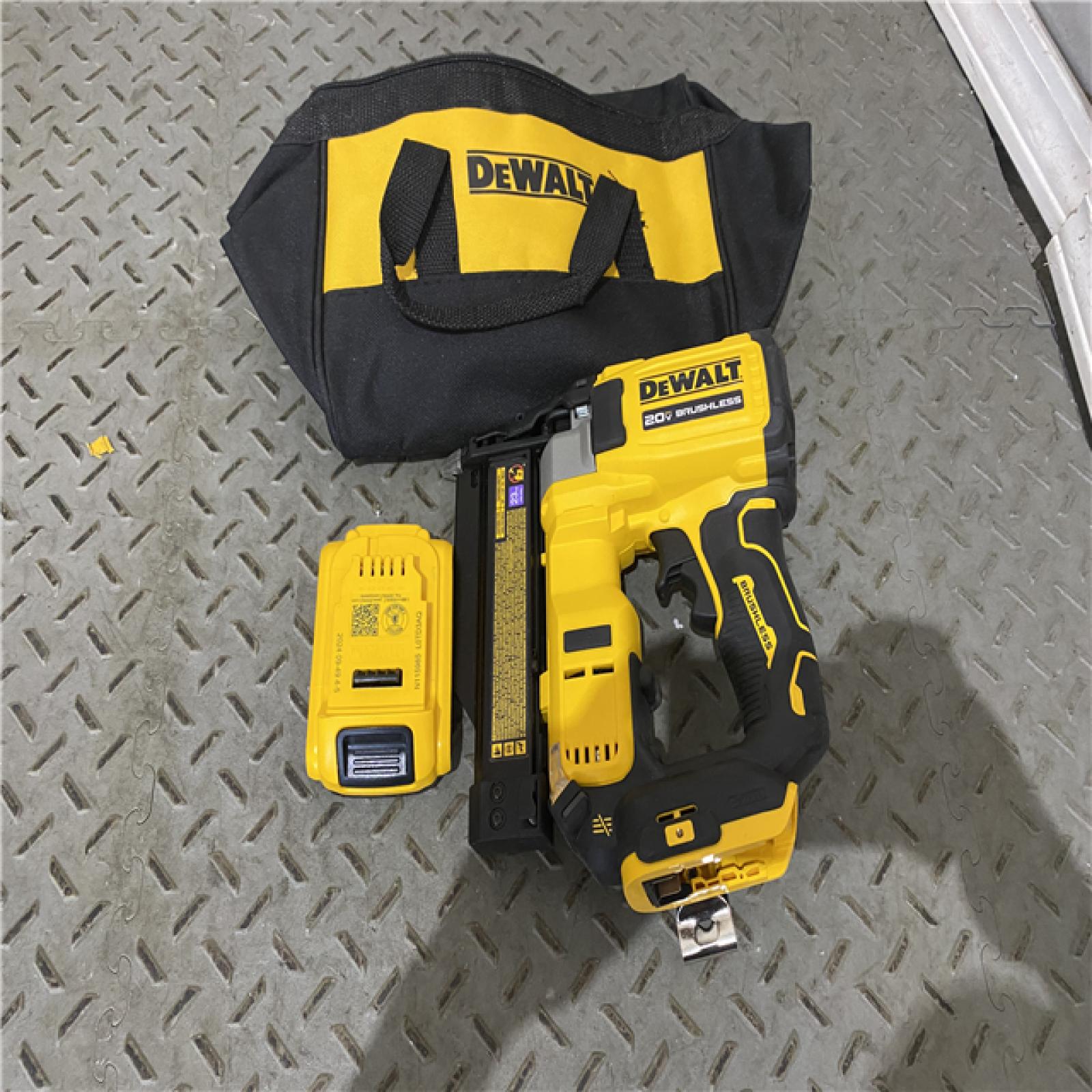 Houston location AS-IS DEWALT ATOMIC 20V MAX Lithium Ion Cordless 23 Gauge Pin Nailer Kit with 2.0Ah Battery NO CHARGER