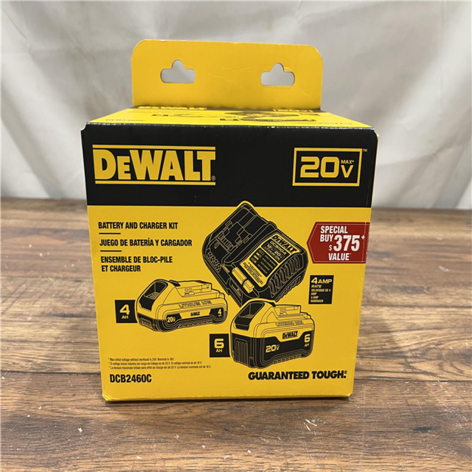 NEW - DEWALT 20V MAX Lithium-Ion 6.0Ah and 4.0Ah Battery and Charger Starter Kit