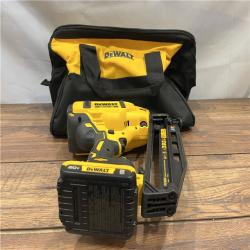 AS IS DeWalt DCN660D1 20V 16 Gauge Cordless Angled Finish Nailer Kit W/ 2Ah Battery