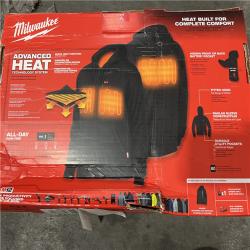 NEW! - Milwaukee Men's X-Large M12 12-Volt Lithium-Ion Cordless Black Heated Jacket Hoodie Kit with (1) 2.0 Ah Battery and Charger