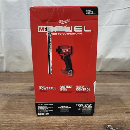 AS-IS Milwaukee 2953-20 18V Lithium-Ion Brushless Cordless 1/4   Hex Impact Driver Bare Tool  Red