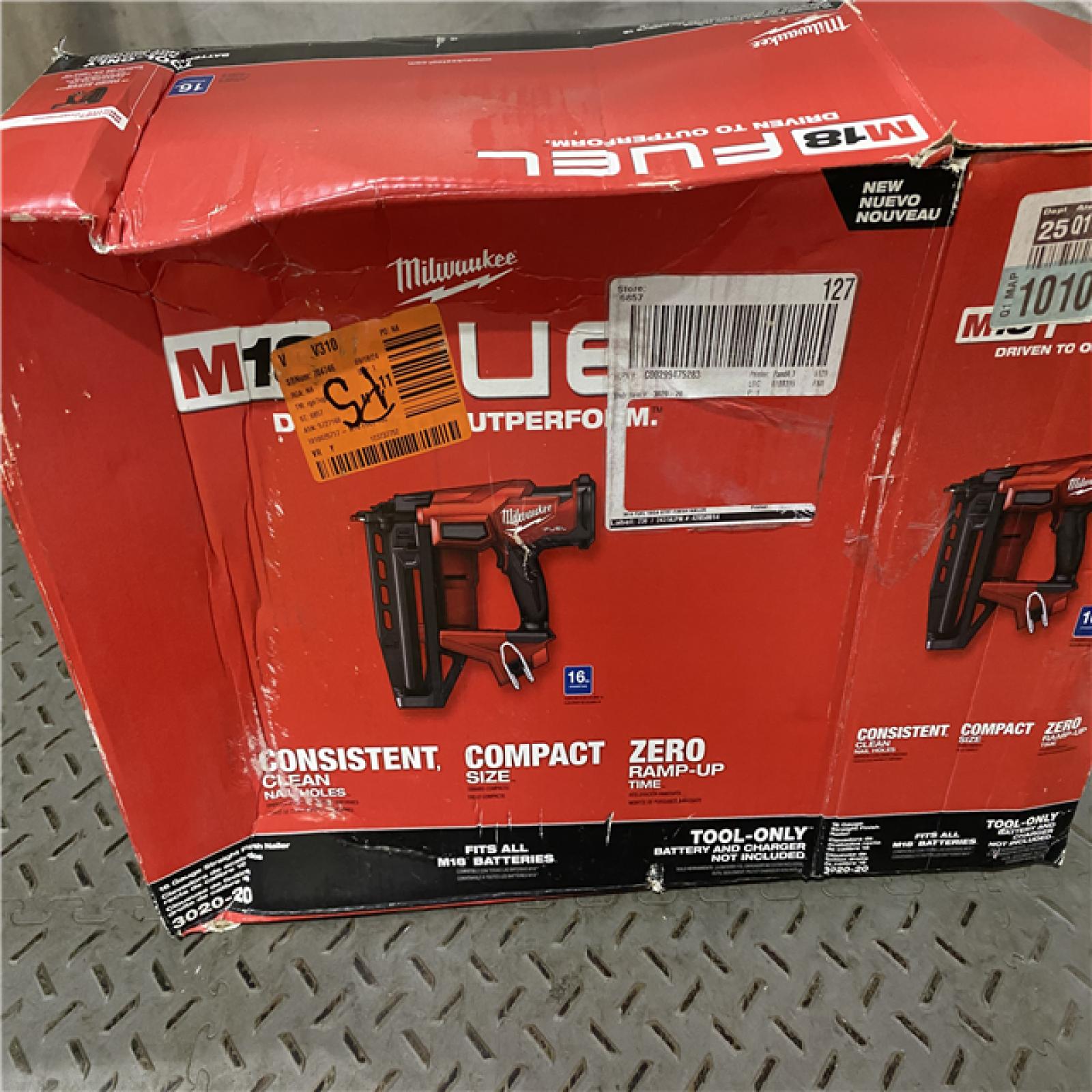 Houston location AS-IS Milwaukee Tool Cordless Finish Nail Gun 18 V 3020-20