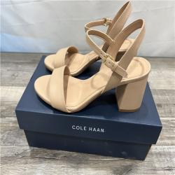 AS-IS Cole Haan Women's Josie Block Heel Sandal - Brush Leather - SZ 7.5B