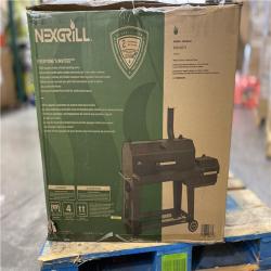 DALLAS LOCATION - Nexgrill Oakford 1150 Reverse Flow Offset Smoker Charcoal Grill in Black