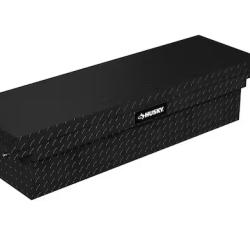 DALLAS LOCATION -Husky 71.36 in. Matte Black Aluminum Full Size Crossbed Truck Tool Box