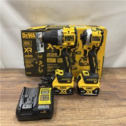 AS IS DEWALT 20V MAX XR Hammer Drill and ATOMIC Impact Driver 2 Tool Cordless Combo Kit with (2) 4.0Ah Batteries, Charger, and Bag