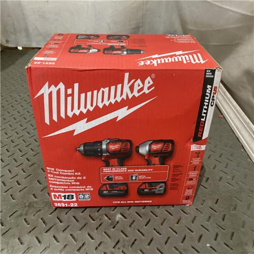 Houston location AS-IS Milwaukee Electric Tools 2691-22 MILWAUKEE M18 COMBO KITS LIKE NEW