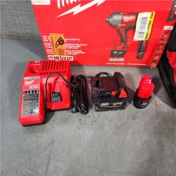 HOUSTON LOCATION - AS-IS M12/M18 12/18V Lithium-Ion Cordless 3/8 in. Ratchet and 1/2 in. High Torque Impact Wrench with Friction Ring Combo Kit