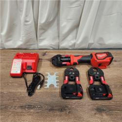 AS-IS M18 18V Lithium-Ion Cordless Short Throw Press Tool Kit with 3 PEX Crimp Jaws (2) 2.0 Ah Batteries and Charger