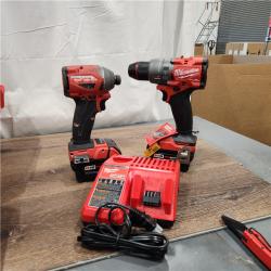 AS-IS Milwaukee M18 FUEL 18V Lithium-Ion Brushless Cordless Hammer Drill and Impact Driver Combo Kit (2-Tool) with 2 Batteries