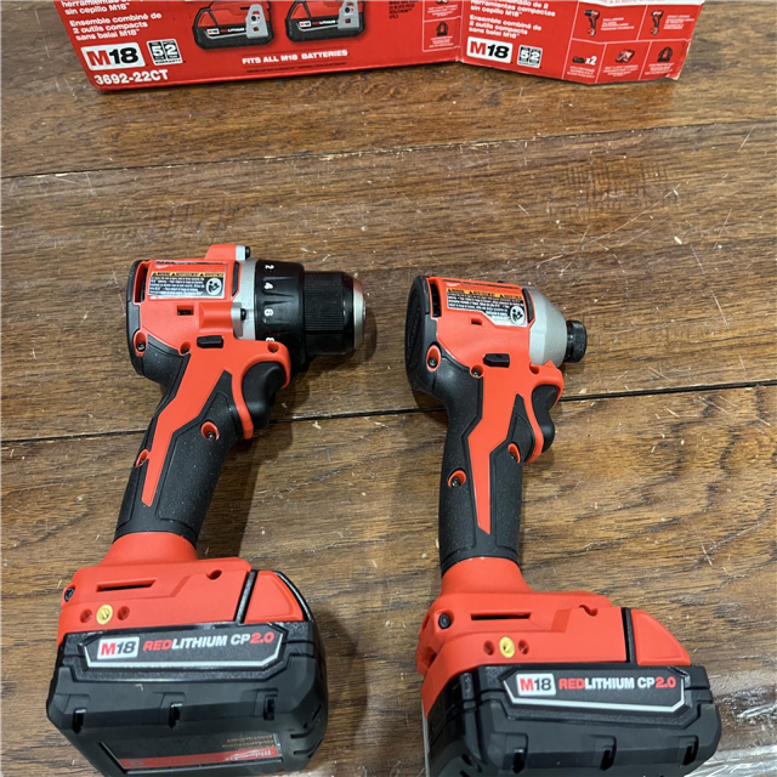 AS-IS Milwaukee M18 Compact Brushless 2-Tool Combo Kit