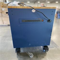 DALLAS LOCATION - AS-IS Husky Tool Storage Heavy Duty 84 in. W x 24 in. D Matte Blue Mobile Workbench Cabinet