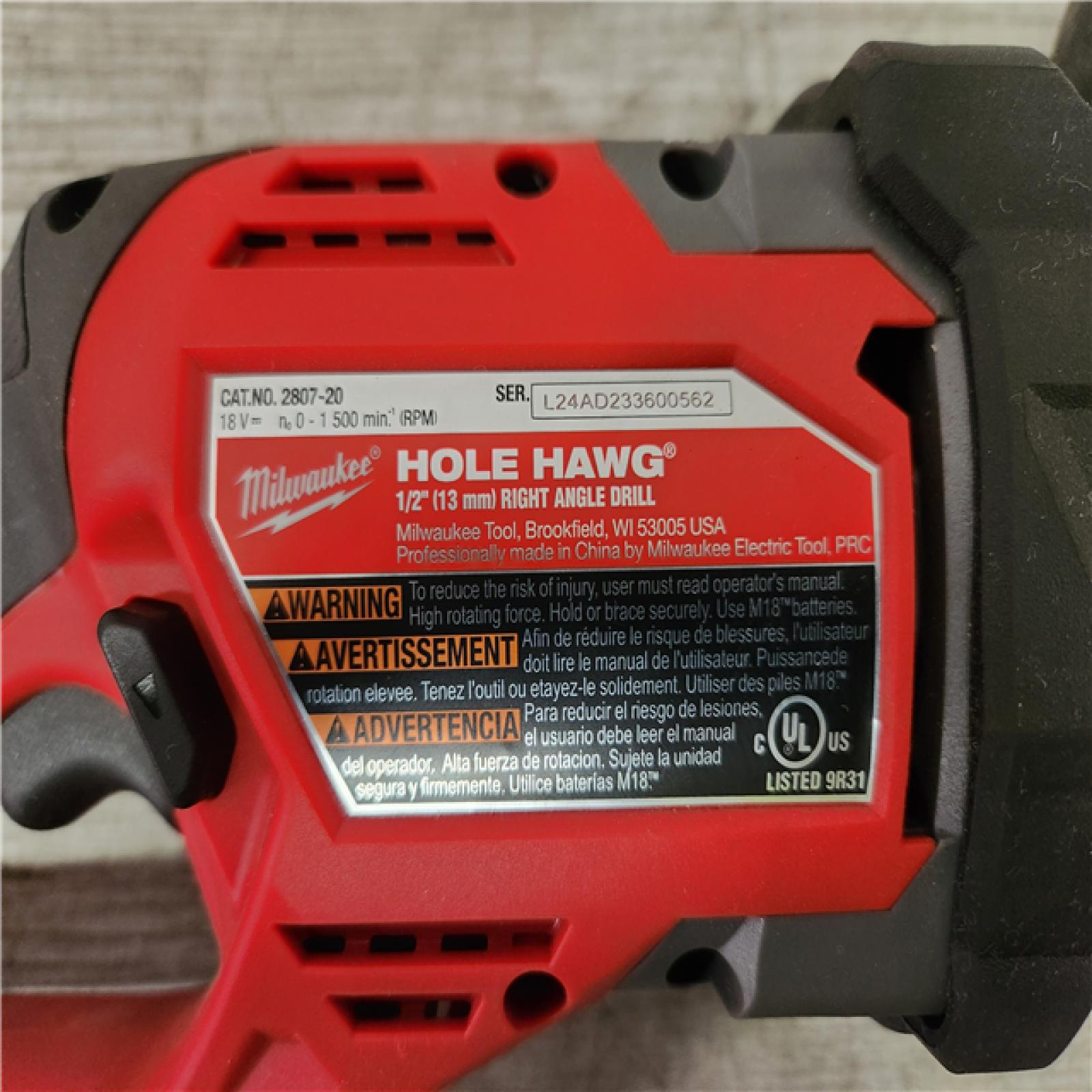 Phoenix Location NEW Milwaukee M18 FUEL GEN II 18V Lithium-Ion Brushless Cordless 1/2 in. Hole Hawg Right Angle Drill (Tool-Only)