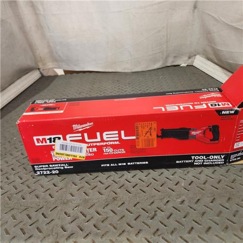 Houston location AS-IS MILWUAKEE M18 FUEL 18V Lithium-Ion Brushless Cordless Super SAWZALL Orbital Reciprocating Saw (Tool-Only)