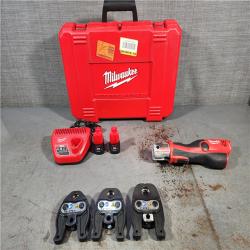 HOUSTON LOCATION - AS-IS Milwaukee M12 Force Logic Press Tool 1/2 in. to 1 in. Kit