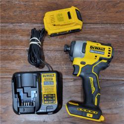 AS-IS DEWALT ATOMIC 20-Volt Lithium-Ion Cordless 1/2 in. Compact Hammer Drill with 3.0Ah Battery, Charger and Bag