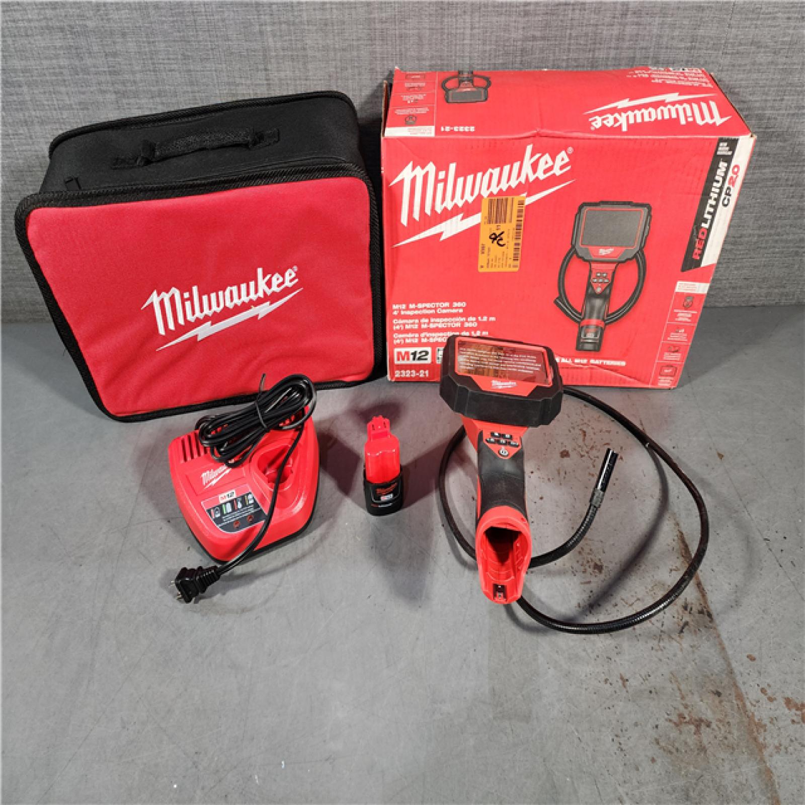 HOUSTON LOCATION - AS-IS MILWAUKEE M12 12V Lithium-Ion Cordless M-SPECTOR 360-Degree 4 Ft. Inspection Camera Kit