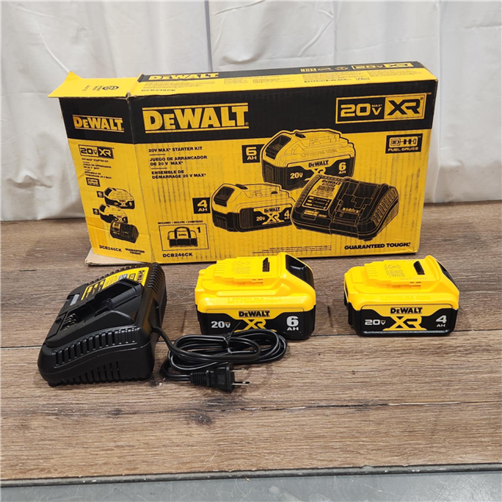 AS IS Dewalt-DCB246CK 20V MAX* Lithium Ion Starter Kit