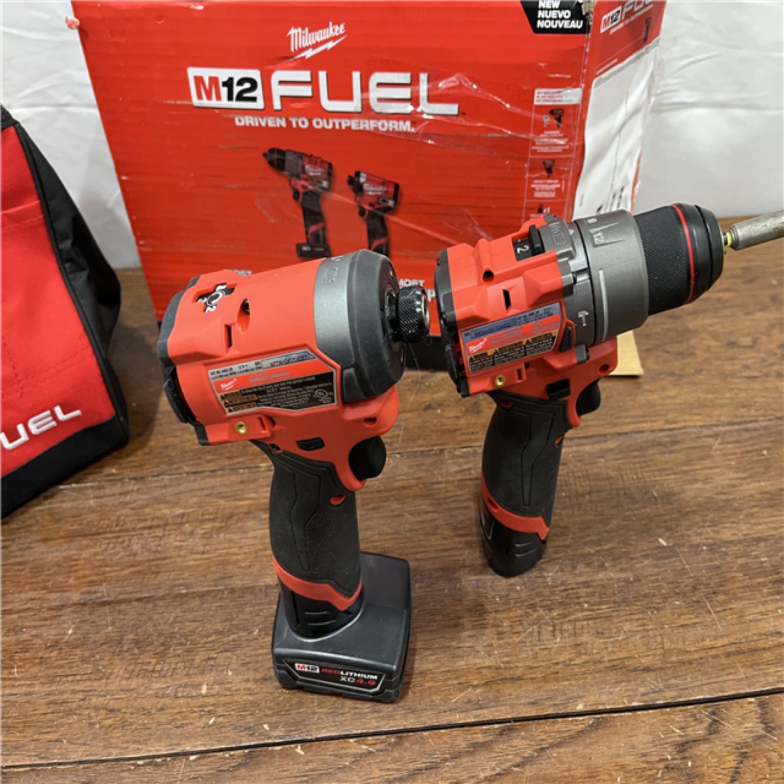 AS-IS Milwaukee 3497-22 12V Brushless Hammer Drill and Impact Driver Combo Kit