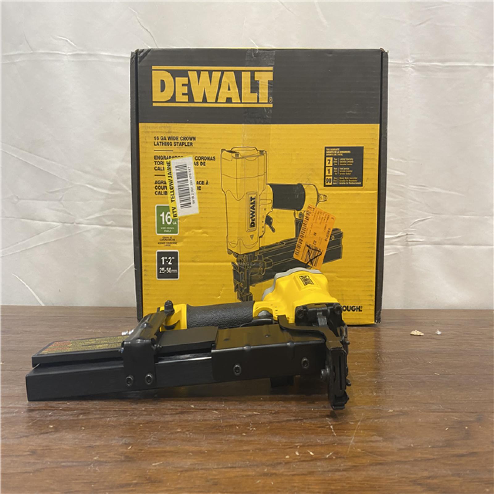 AS-IS Dewalt Pneumatic 16-Gauge 1 in. Crown Lathing Stapler