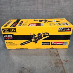 HOUSTON LOCATION - AS-IS DEWALT  FLEXVOLT 60V MAX 16in. Brushless Cordless Battery Powered Chainsaw Kit with (1) FLEXVOLT 2 Ah Battery & Charger