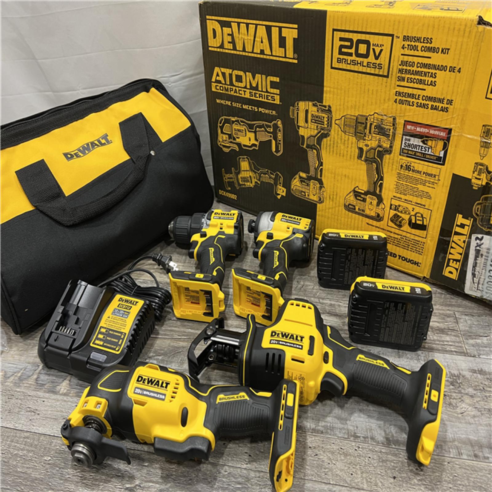 AS-IS DEWALT 20V MAX* XR 4-Tool Combo Kit