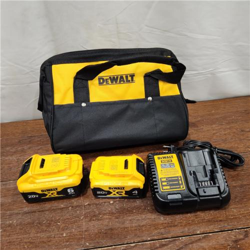 AS-ISDEWALT 20V MAX Lithium-Ion 6.0Ah and 4.0Ah Battery and Charger Starter Kit