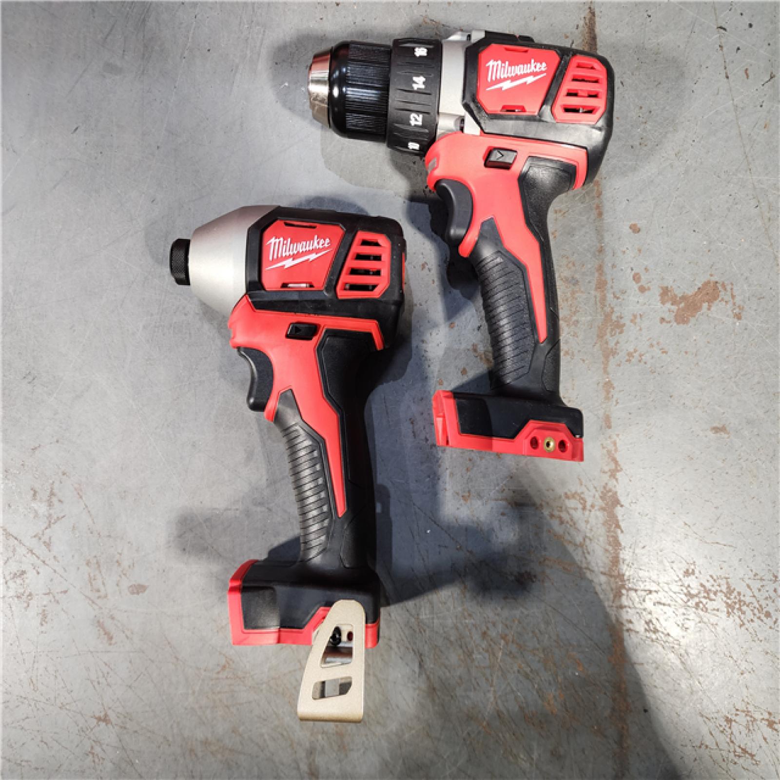 HOUSTON LOCATION - AS-IS Milwaukee M18 18V Cordless Brushed 2 Tool Drill/Driver and Impact Driver Kit