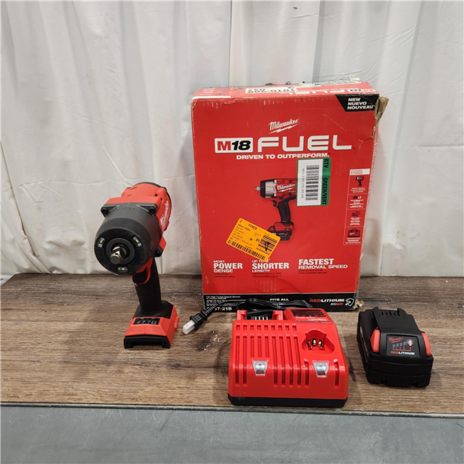 AS IS Milwaukee M18 1/2 in. Cordless Brushless High Torque Impact Wrench Kit (Battery & Charger)