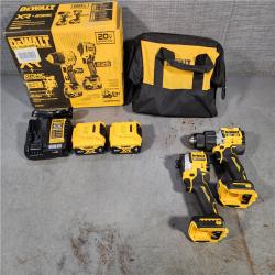 HOUSTON LOCATION - AS-IS (APPEARS LIKE NEW) DEWALT 20V MAX XR Hammer Drill and ATOMIC Impact Driver 2 Tool Cordless Combo Kit with (2) 4.0Ah Batteries, Charger, and Bag