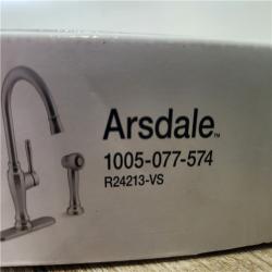 Phoenix Location NEW KOHLER Arsdale Single-Handle Standard Kitchen Faucet with Swing Spout and Sidespray in Vibrant Stainless