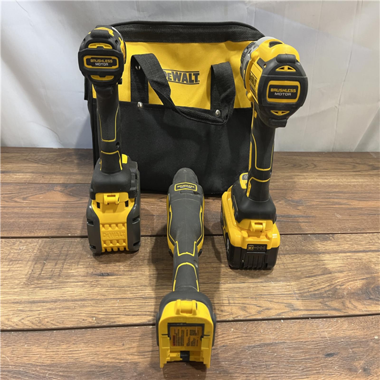 AS IS DEWALT Brushless Hammer Drill/Impact  Oscillating Tool Combo Kit,