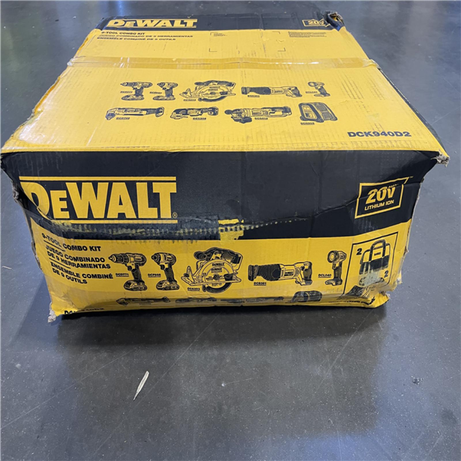 DALLAS LOCATION - DEWALT 20V MAX Cordless 9 Tool Combo Kit with (2) 20V 2.0Ah Batteries and Charger