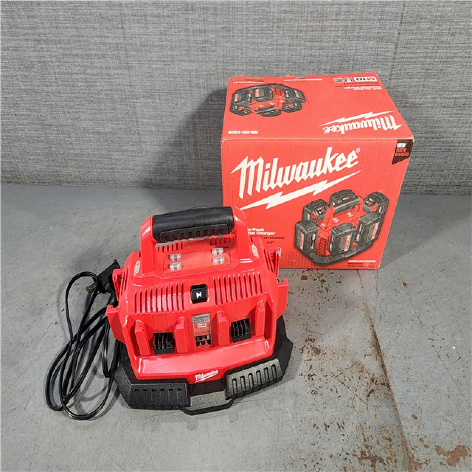 HOUSTON LOCATION - AS-IS Milwaukee 48-59-1806 M18 Six Pack Sequential Charger (TOOL ONLY)