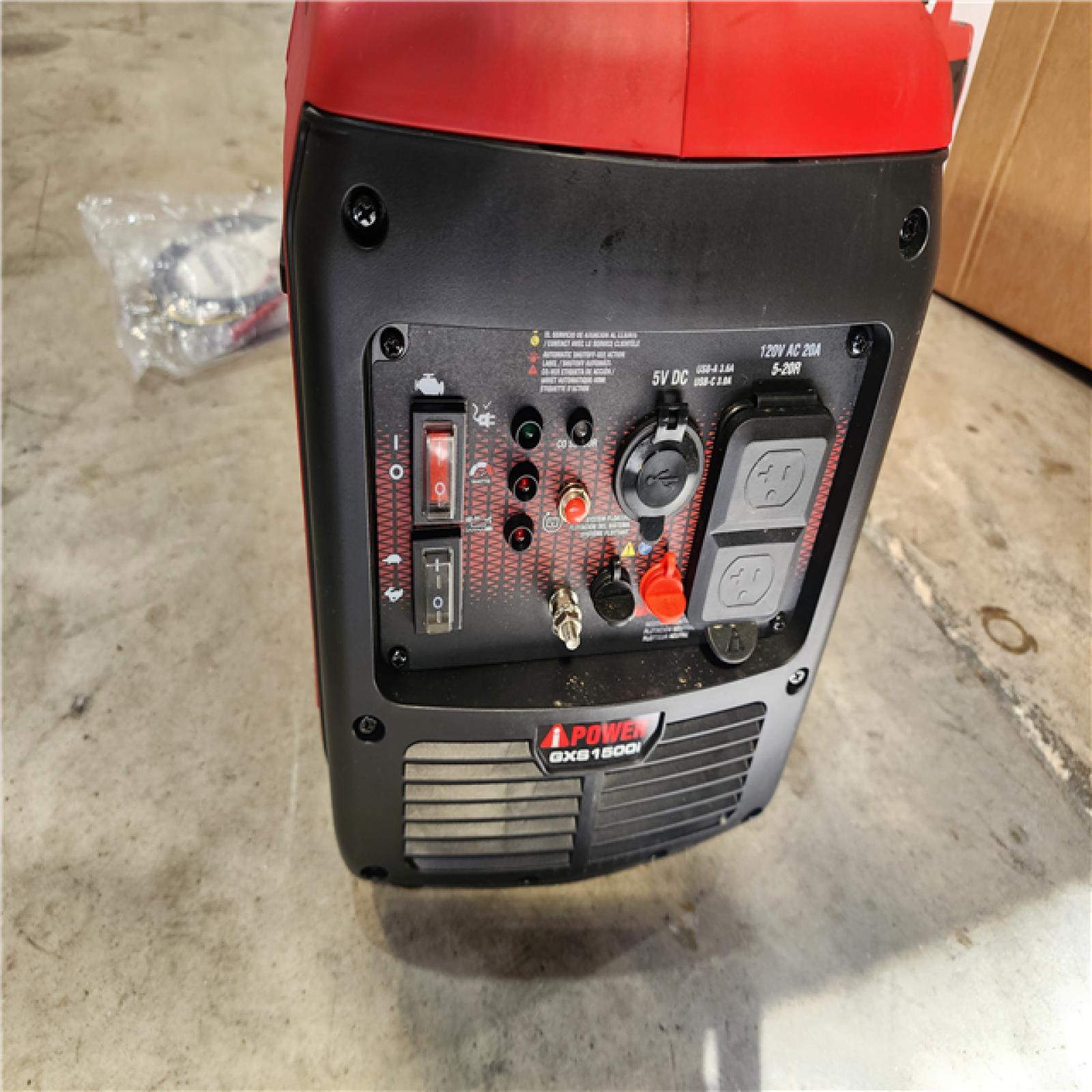 HOUSTON LOCATION - AS-IS 1500-Watt Recoil Start Gasoline Powered Ultra-Light Inverter Generator with 60cc OHV Engine and CO Sensor Shutdown