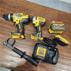 AS-IS 20V MAX Cordless Brushless Hammer Drill/Driver 2 Tool Combo Kit with FLEXVOLT ADVANTAGE